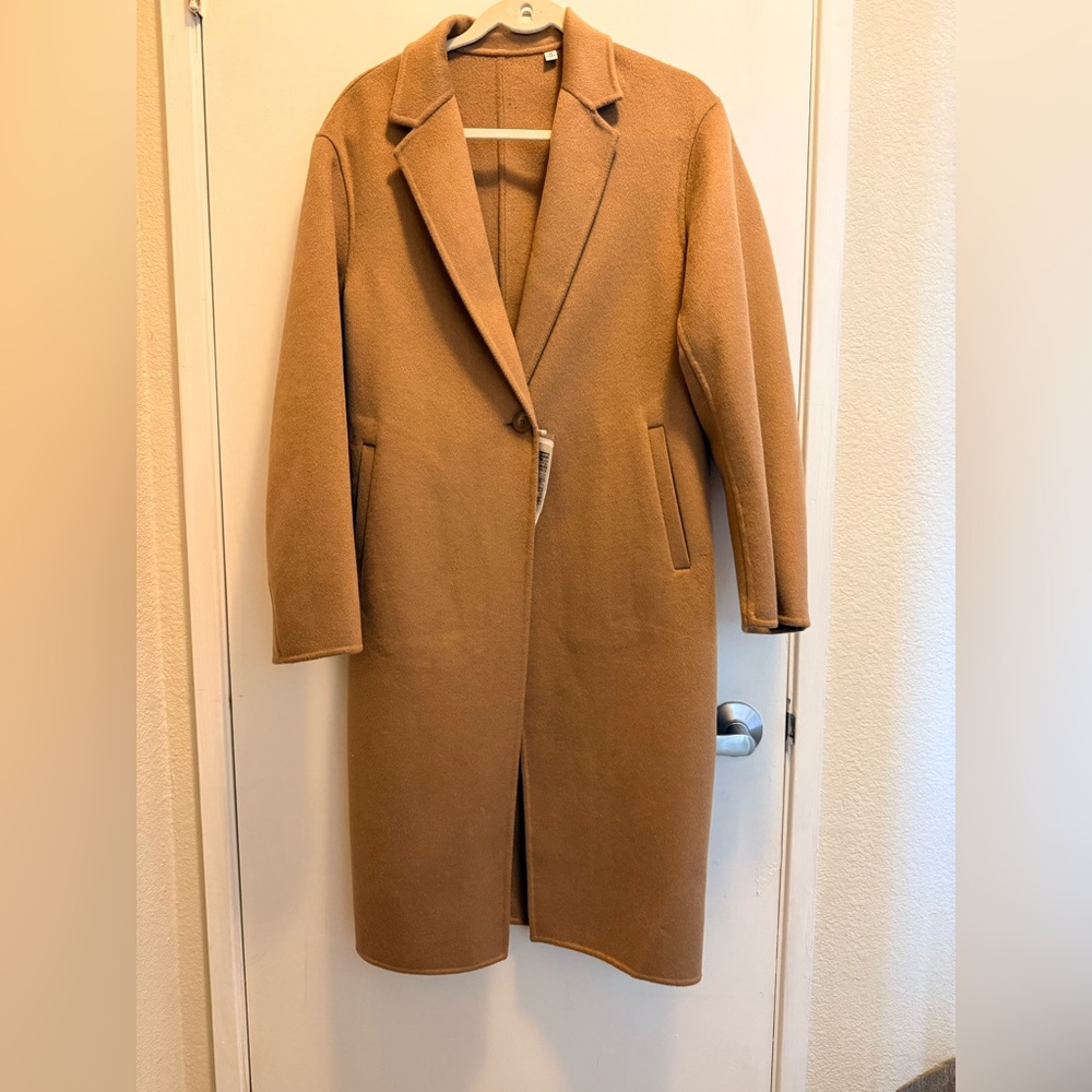 Uniqlo Double Face Long Coat - Beige